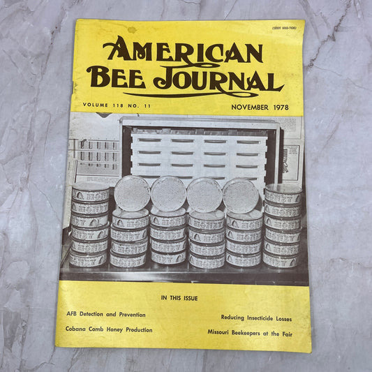 1978 Nov - American Bee Journal - Bees Beekeeping Honey M32
