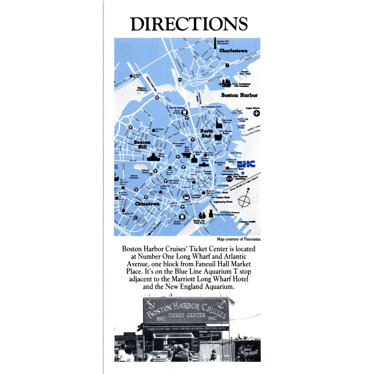 1980s Boston Harbor Cruises One Long Wharf Travel Info Leaflet TF4-BC