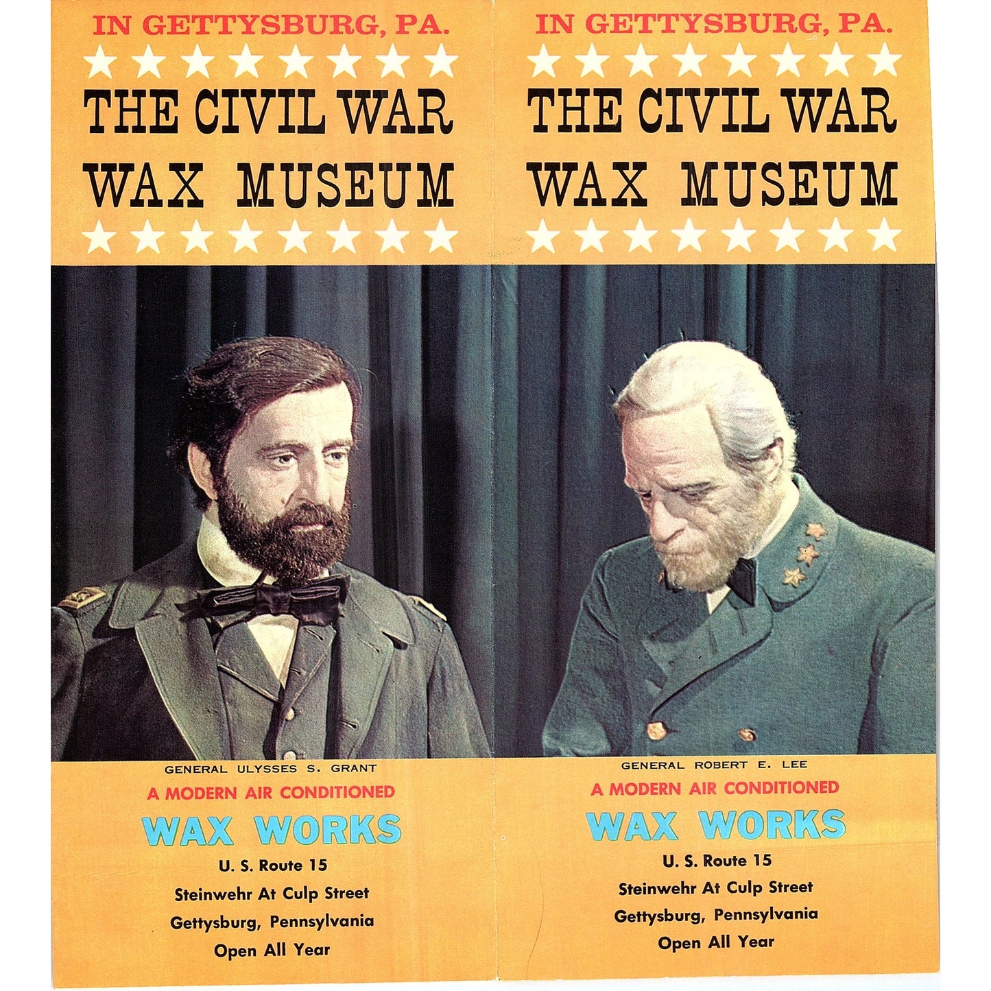 Civil War Wax Museum Wax Works Washington DC Vintage Travel Brochure TH2-TB5