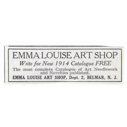 Emma Louise Art Shop Belmar NJ 1913 Magazine Advertisement AE7-N8