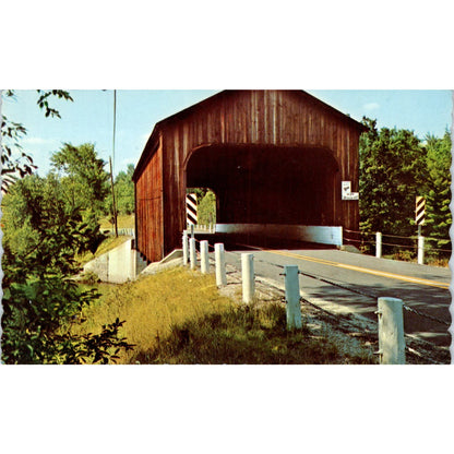 County Bridge Contoocook River Hancock Greenfield NH Covered Bridge Postcard PC3