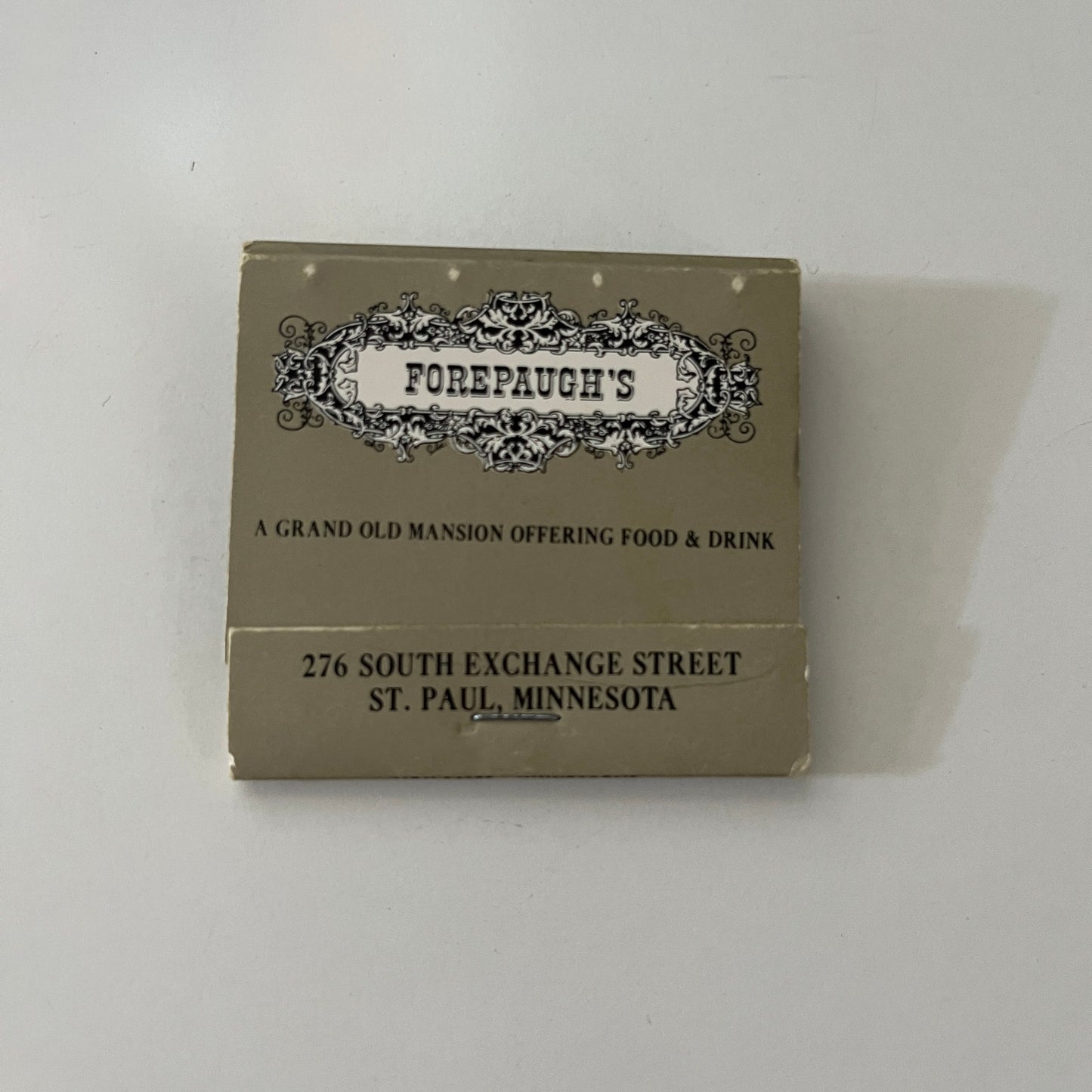 Forepaugh's Restaurant St. Paul MN Feature Matches Vintage Matchbook SC4-R8