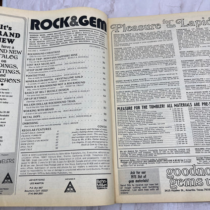 Fire Agates Rockhound Poinsettias - Rock & Gem Magazine - Dec 1975 M24