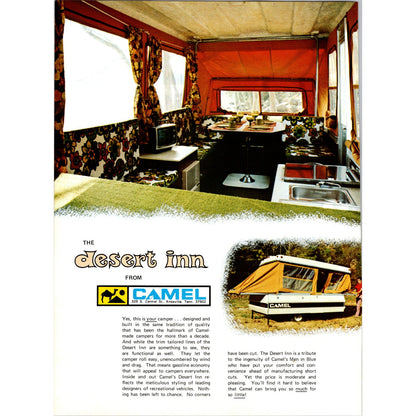 Camel Desert Inn Campers Camel Mfg Co Knoxville TN 1974 2 Page Ad SK28