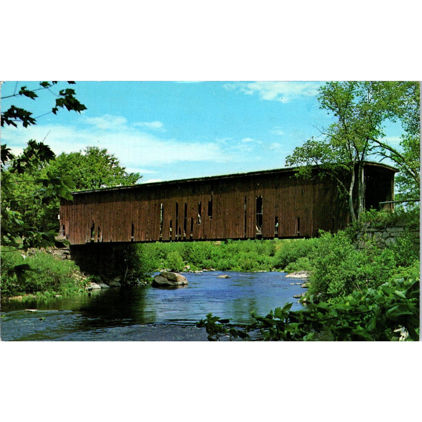 Dover-Rochester New Hampshire Covered Bridge Postcard PB12