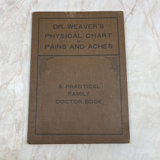 Dr. Weaver's 1911 Illustrated Book Physical Chart Of Aches & Pains TI9