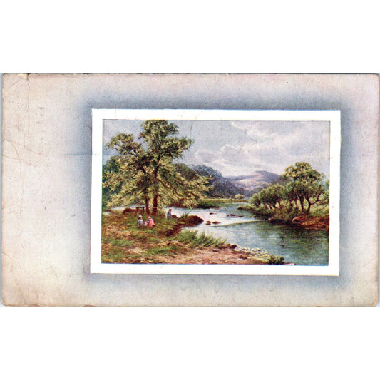 1909 River Mountain Scene Hastings Nebraska Minnesota Vintage Postcard PD9