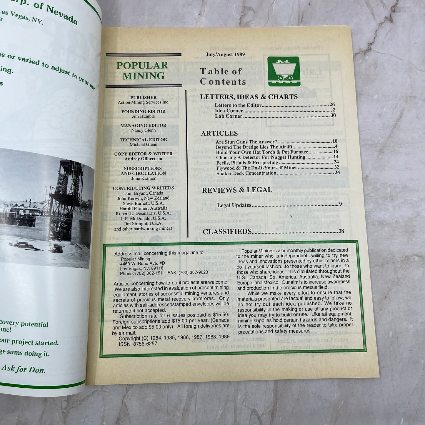 1989 Aug - Popular Mining Magazine - Treasure Hunting Gold Prospecting M19