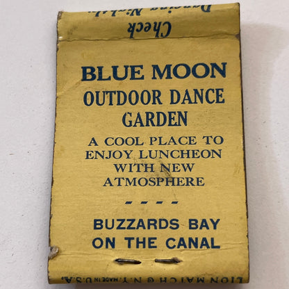 Blue Moon Buzzards Bay on the Canal Vintage Matchbook Cover TB8-MB3-9