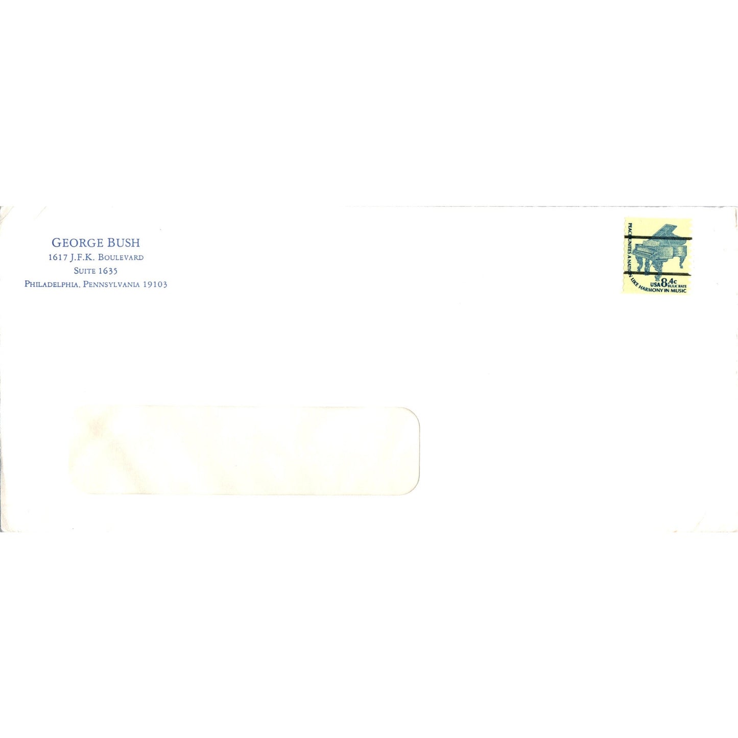 Vintage George H.W. Bush Philadelphia PA Postal Cover Envelope TH9-L2