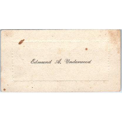 Edmund A. Underwood Antique Calling Card AF7-E7