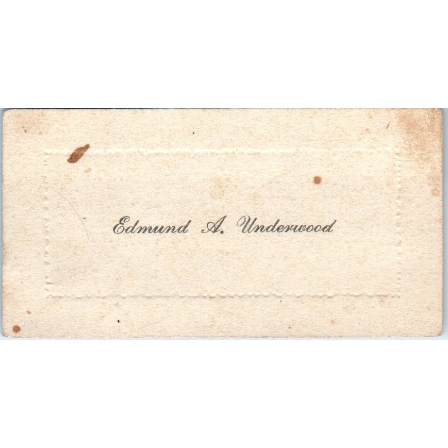 Edmund A. Underwood Antique Calling Card AF7-E7
