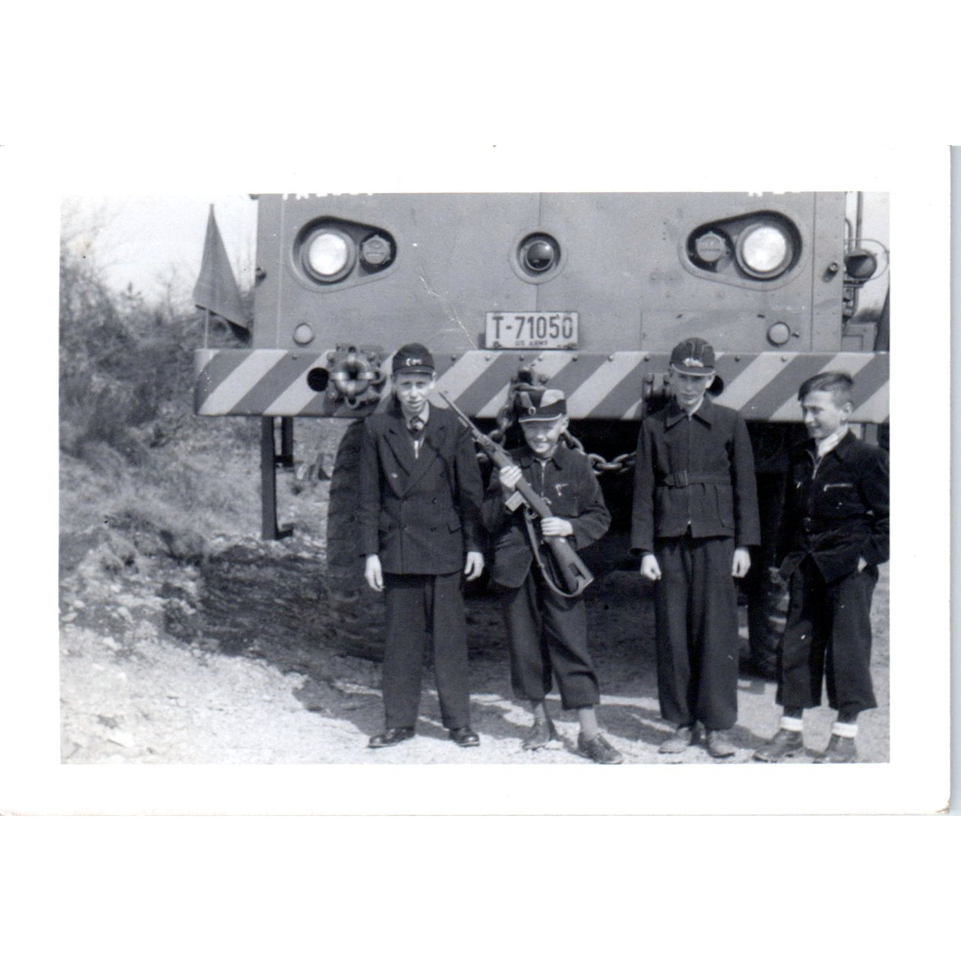 German Children Soldiers Postwar Germany c1954 Army Photo AF1-AP4