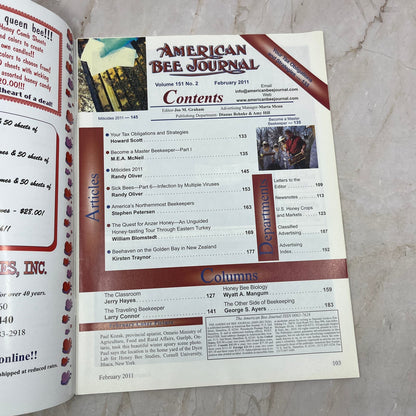 2011 Feb - American Bee Journal Magazine - Bees Beekeeping Honey M9