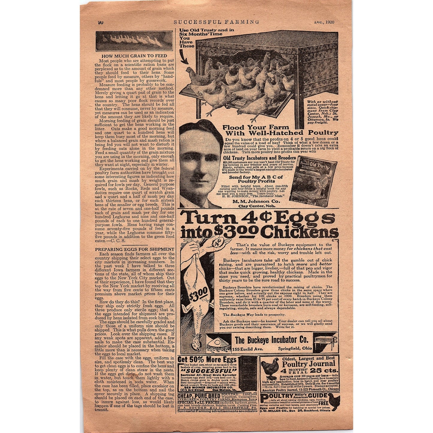 Sloan's N&B Liniment Dr. Earl S. Sloan NY 1920 Ad V1-3