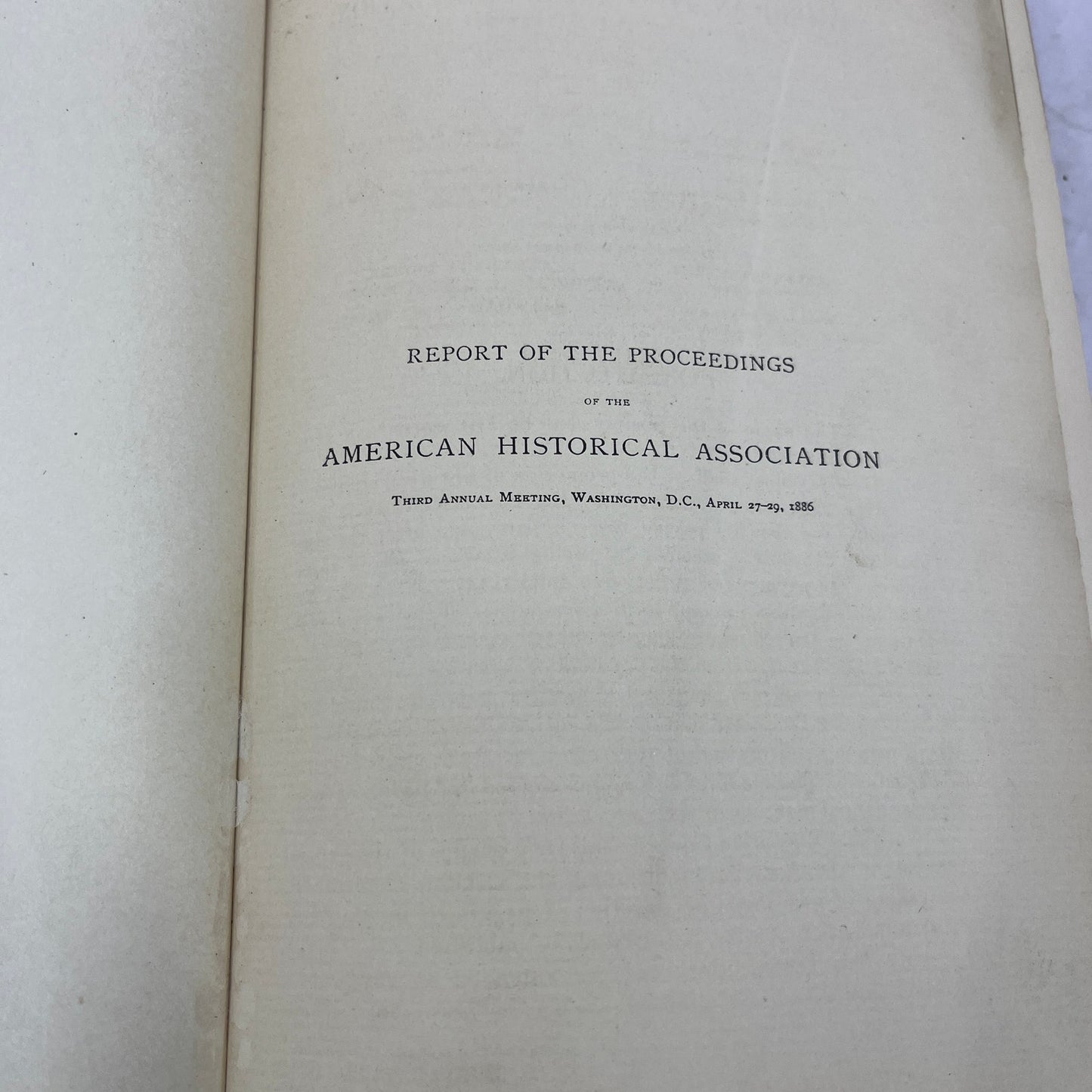 1887 Papers of the American Historical Association Herbert B. Adams TA9-B10