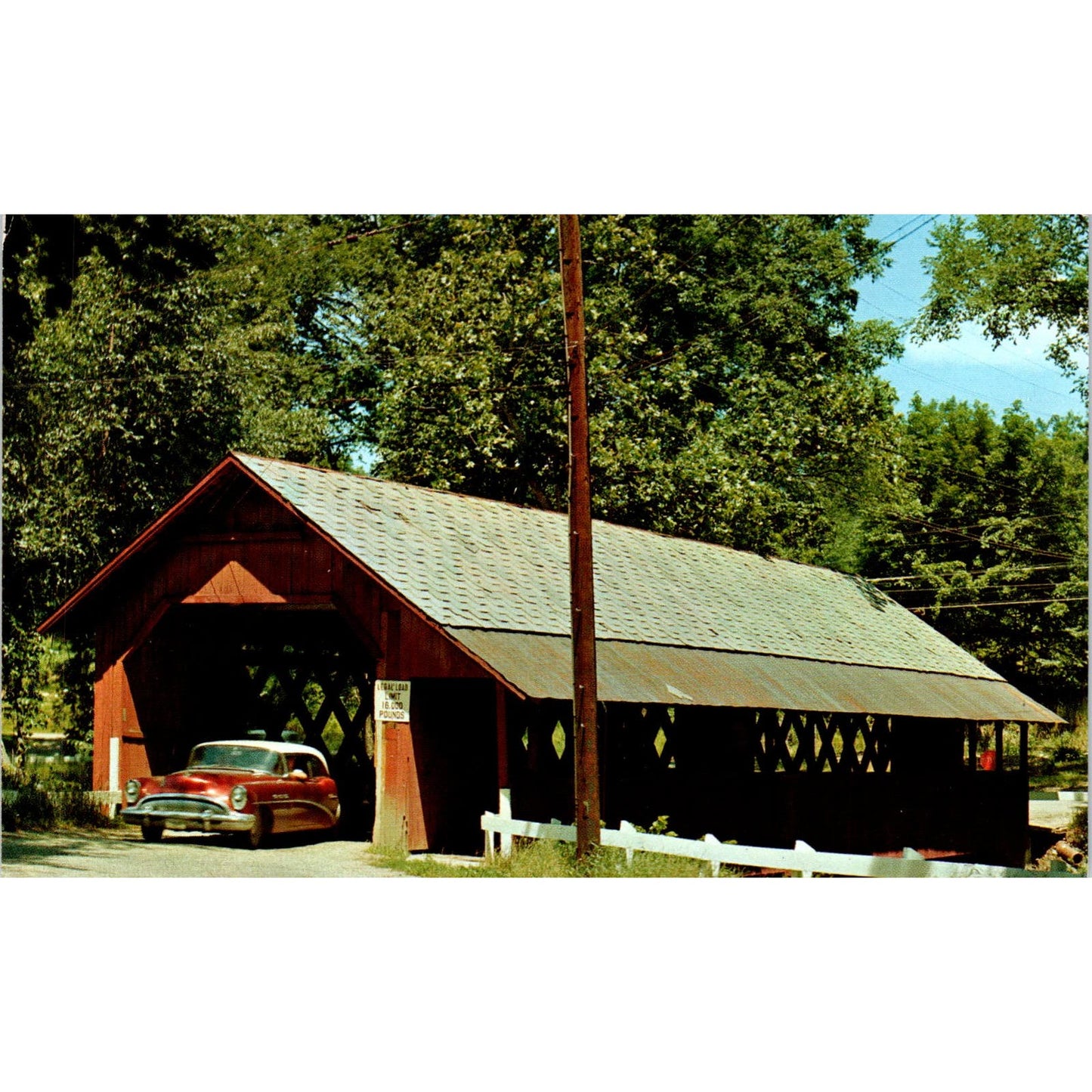 Old Covered Bridge in Brattleboro Vermont Covered Bridge Postcard PC4