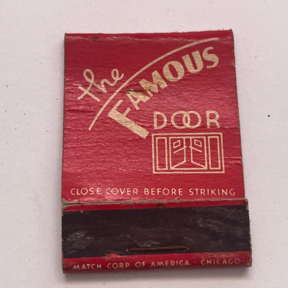 The Famous Door Fine Food 2813 Broadway NY Vintage Matchbook Cover TB8-MB2-8