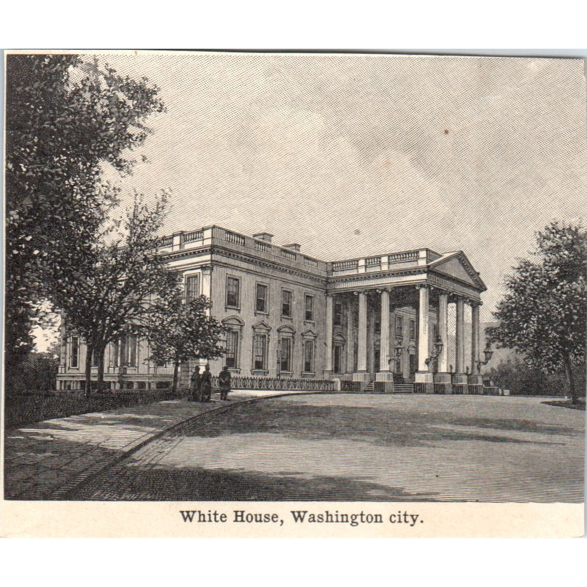 The White House Washington City 1901 Engraving AF2-A6