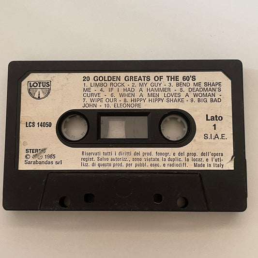 20 Golden Greats of the 60s Cassette Tape TB6-OT2