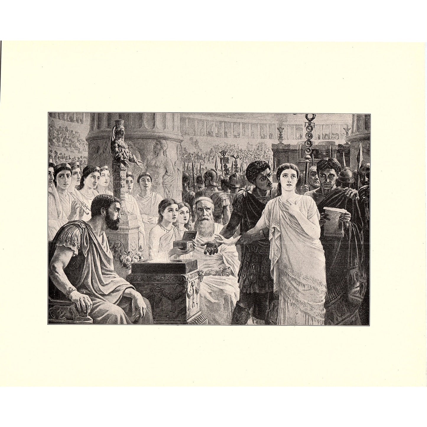 Christ or Diana - Sir Edwin Long - 1898 Litho Art Print D19