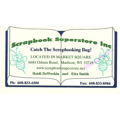 Heidi DeWoskin Rita Smith Scrapbook Superstore Madison WI Business Card SC9-B10