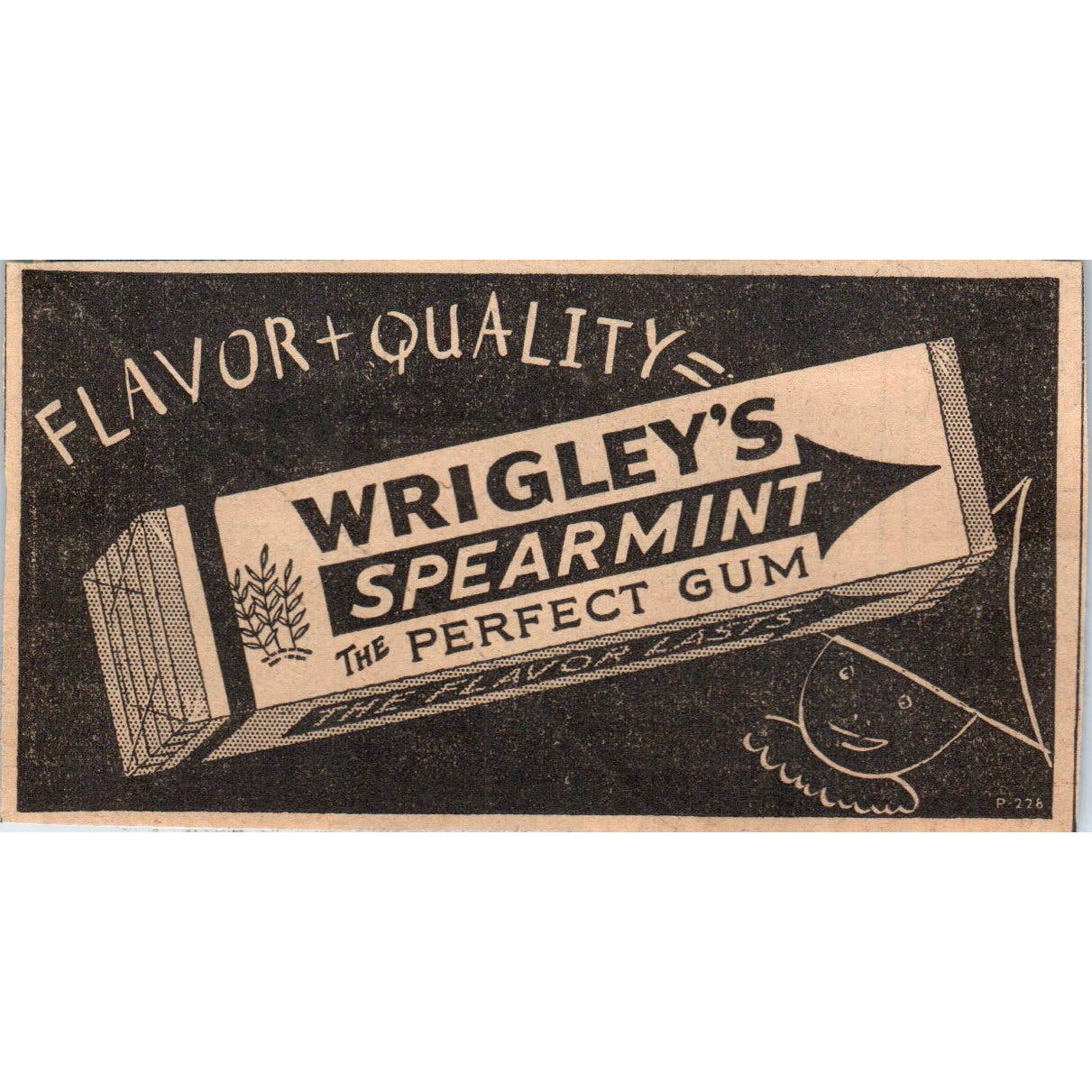 Wrigley's Spearmint Gum Flavor Quality 1935 Minneapolis Journal Ad AE7-H2