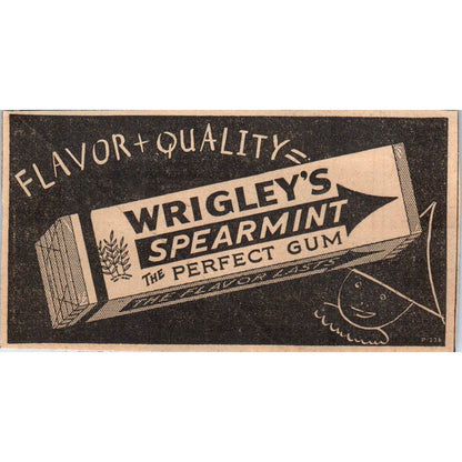 Wrigley's Spearmint Gum Flavor Quality 1935 Minneapolis Journal Ad AE7-H2