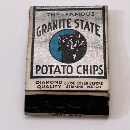 Granite State Potato Chips Salem Depot NH Vintage Matchbook Cover TB8-MB3-6