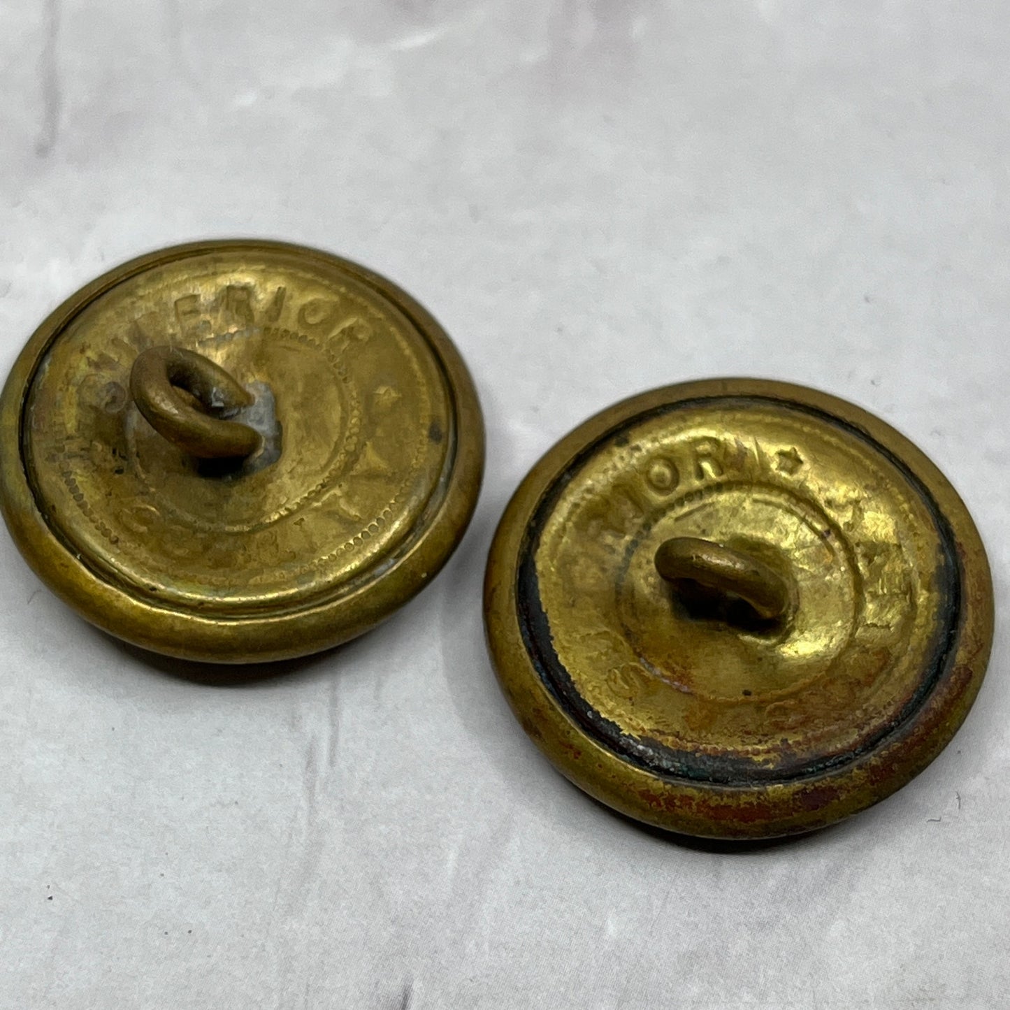 Set of 2 Antique Brass Postal Worker Uniform Buttons Superior Quality SC1