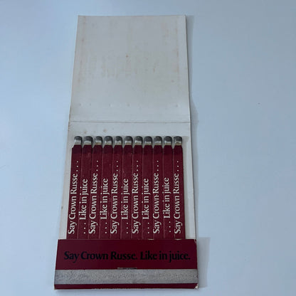 Crown Russe Vodka Jumbo Feature Matches Vintage Matchbook SC4-R8
