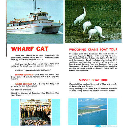1980s Fisherman's Wharf Port Aransas Texas Brochure TF4-BC