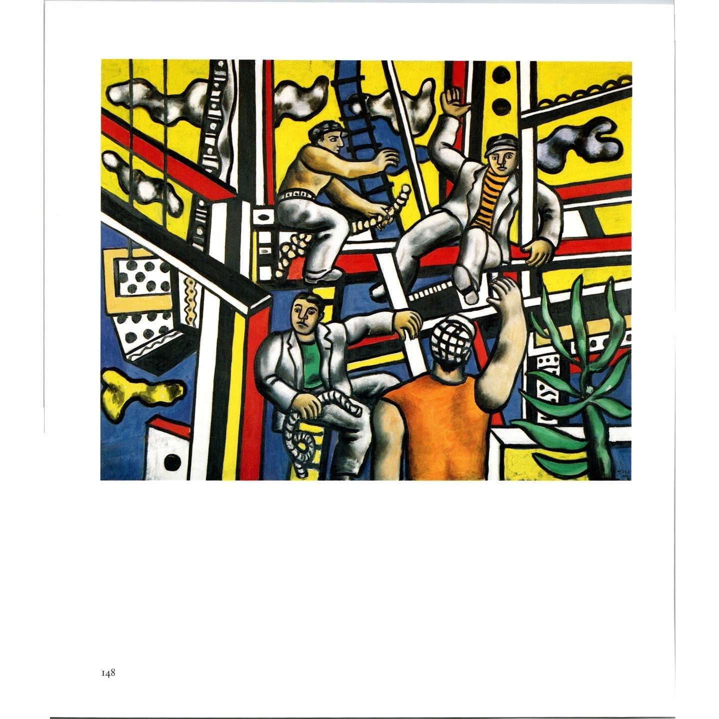 Constructors With Tree - Fernand Léger Book Plate Art Print J4