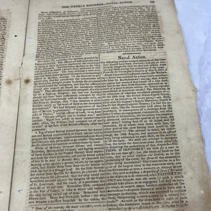 Baltimore Weekly Register Mar 1813 War of 1812 Biography of Daniel Boone AF9-11