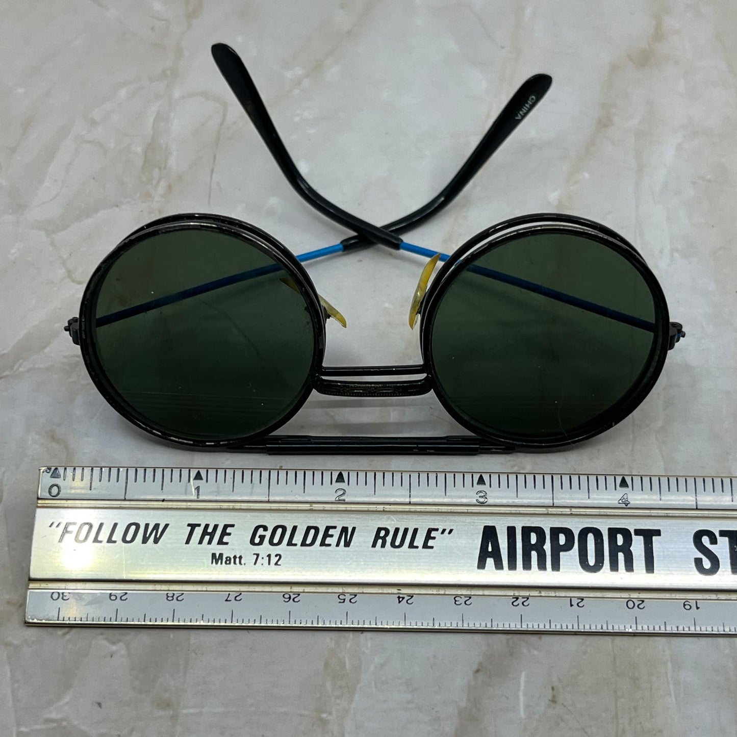 Vintage Round Flip Up Sunglasses Eyeglasses Frames TD5G4-10