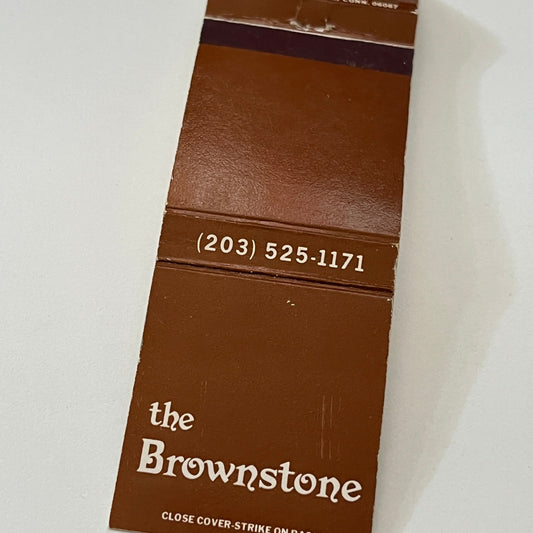 The Brownstone 190 Trumbull St Hartford CT Vintage Matchbook Cover TB6-MB1-8