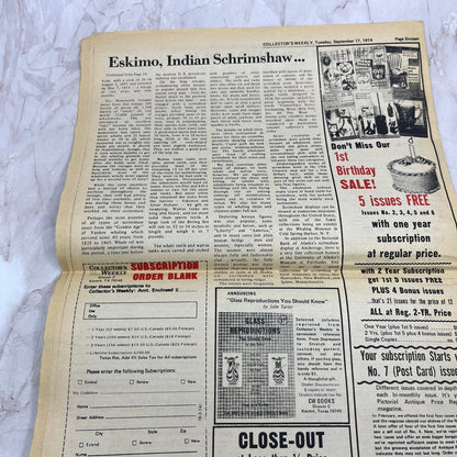 1974 Sep 17 - Collector's Weekly Newspaper - Indian Beads Help Date Items M18