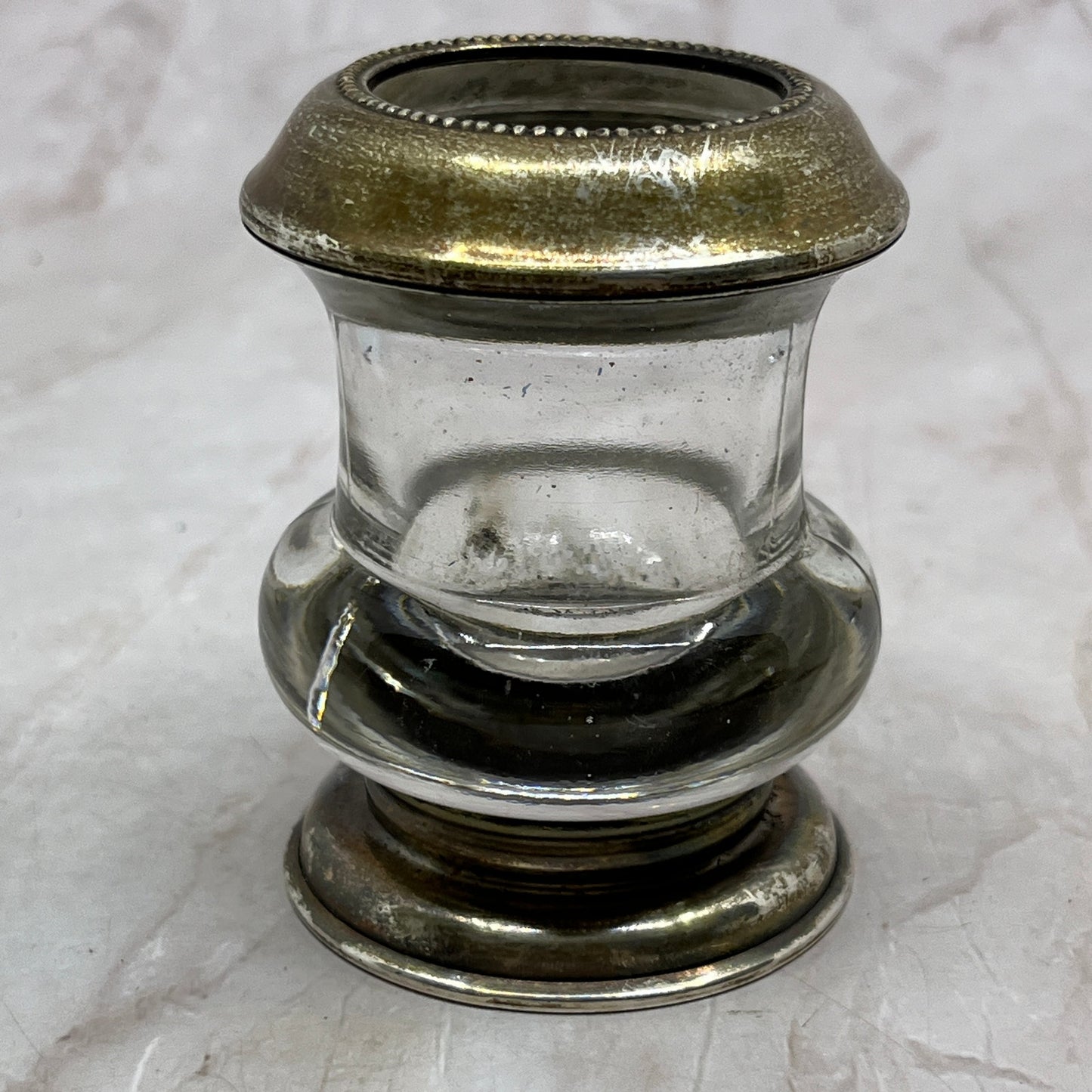 Vintage Sterling Silver And Glass Frank Whiting Toothpick Holder TL3