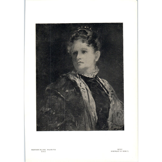 Portrait of Miss T - Hunt 1908 Victorian Art Print AB8-MA12