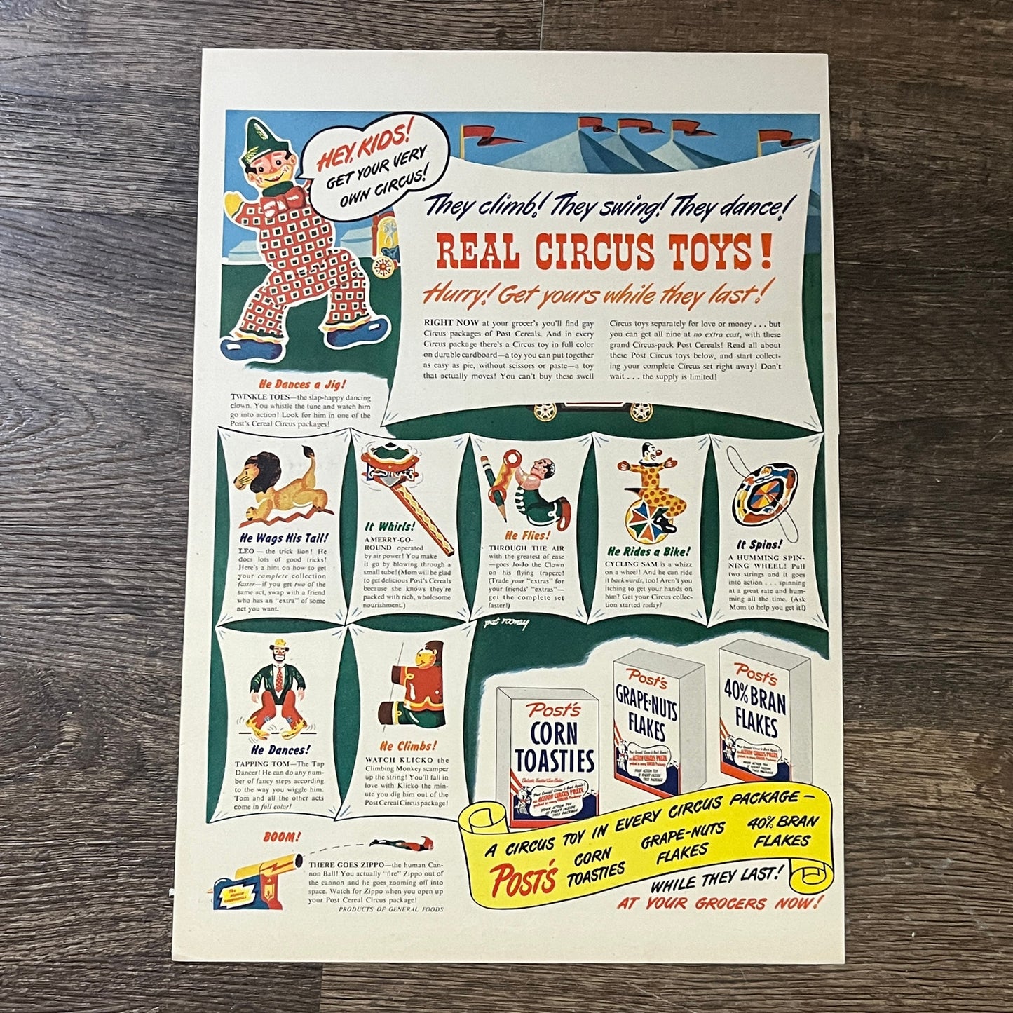 1947 Pepsi Cola Teenagers Cutting A Rug Comic Magazine Ad 10x13 V3