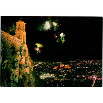1980 Greece Athens View from Lycabettus at Night Postcard PD8