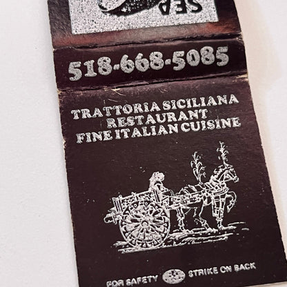 Trattoria Siciliana Restaurant Lake George NY Vintage Matchbook Cover TB6-MB1-11