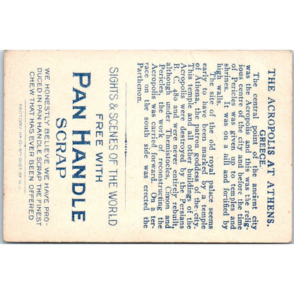 1911-12 Acropolis at Athens Pan Handle Card Scrap Sights and Scenes AD8-Q3