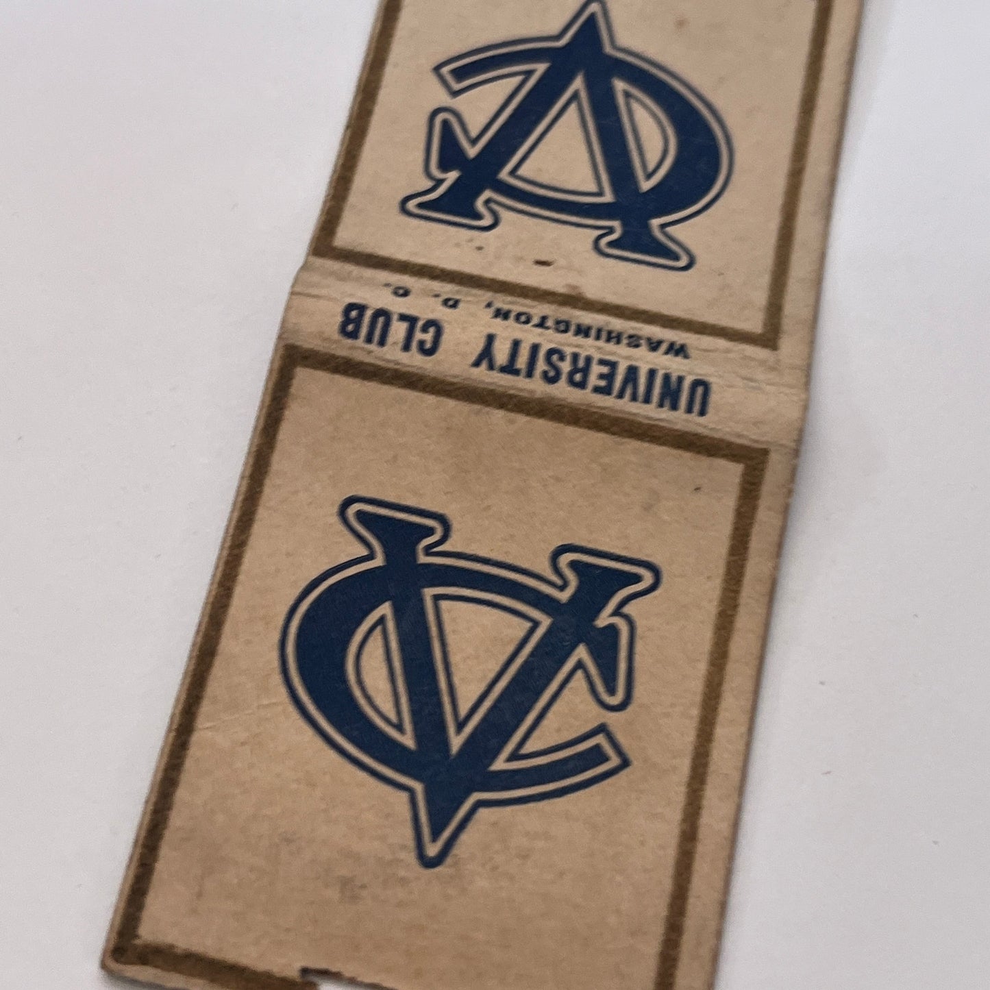 University Club Washington DC Vintage Matchbook Cover TB8-MB-11