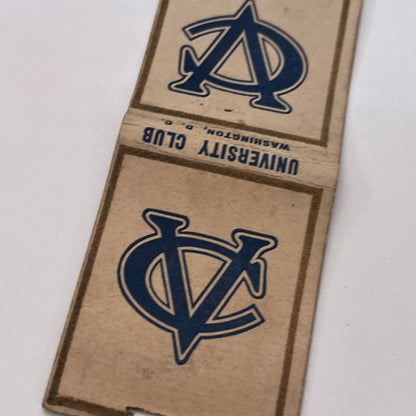University Club Washington DC Vintage Matchbook Cover TB8-MB-11