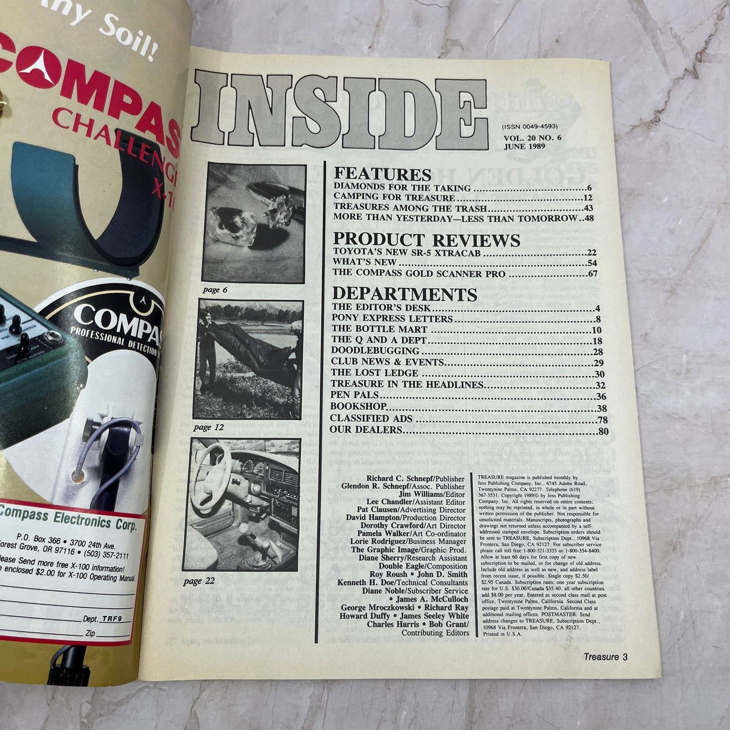 1989 June - Treasure Magazine - Treasure Hunting Prospecting Metal Detector M16