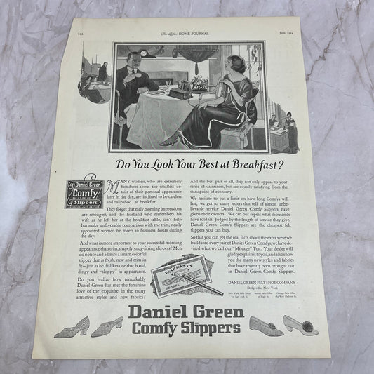 Daniel Green Felt Shoe Company Dolgeville NY 1924 Magazine Ad FL6-11