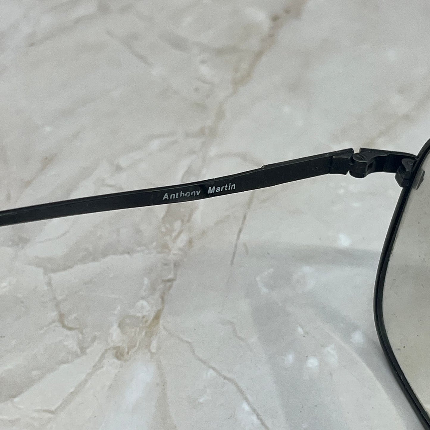 Retro Anthony Martin Trooper 05 Black Aviator Sunglasses Eyeglasses TD7-G4-2