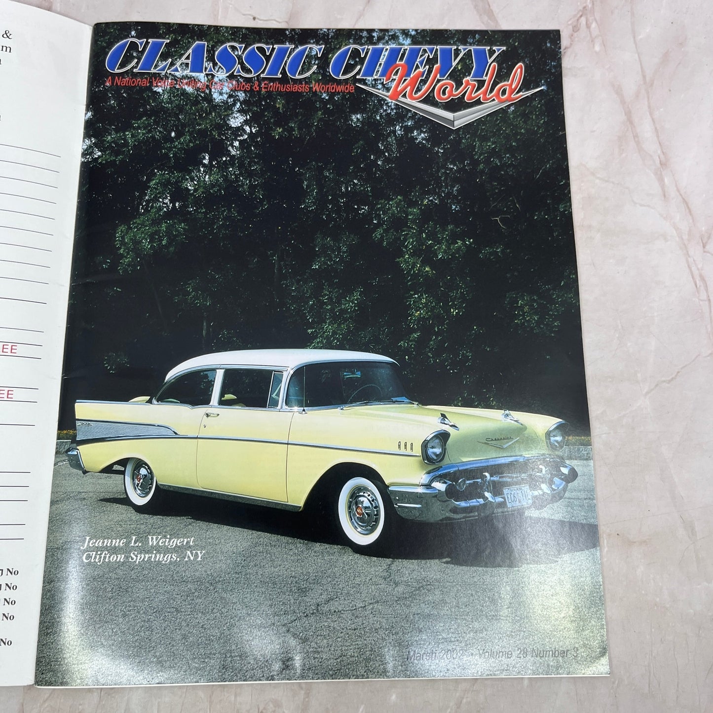 Jeanne Weigert Clifton Springs - '55, '56, '57 Classic Chevy World Mar 2002 M30