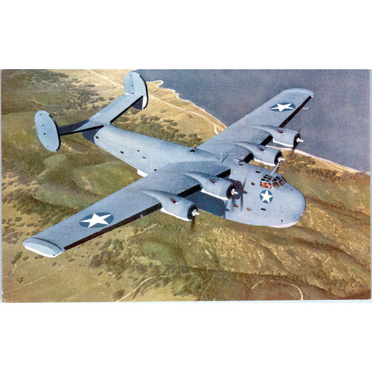 Consolidated Coronado Long Range Flying Boat Gunner Vintage Postcard PC19